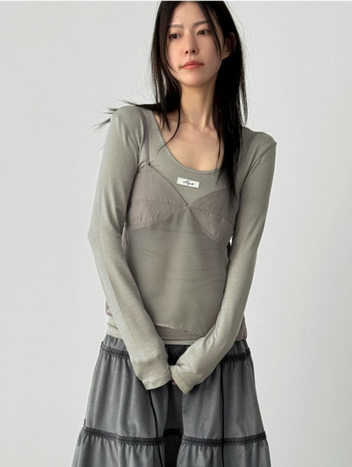 LIVE FOREVER韓國直郵㊣女士新品時尚人氣吊帶背心不含內搭LIVE FOR_EVER吊帶/背心