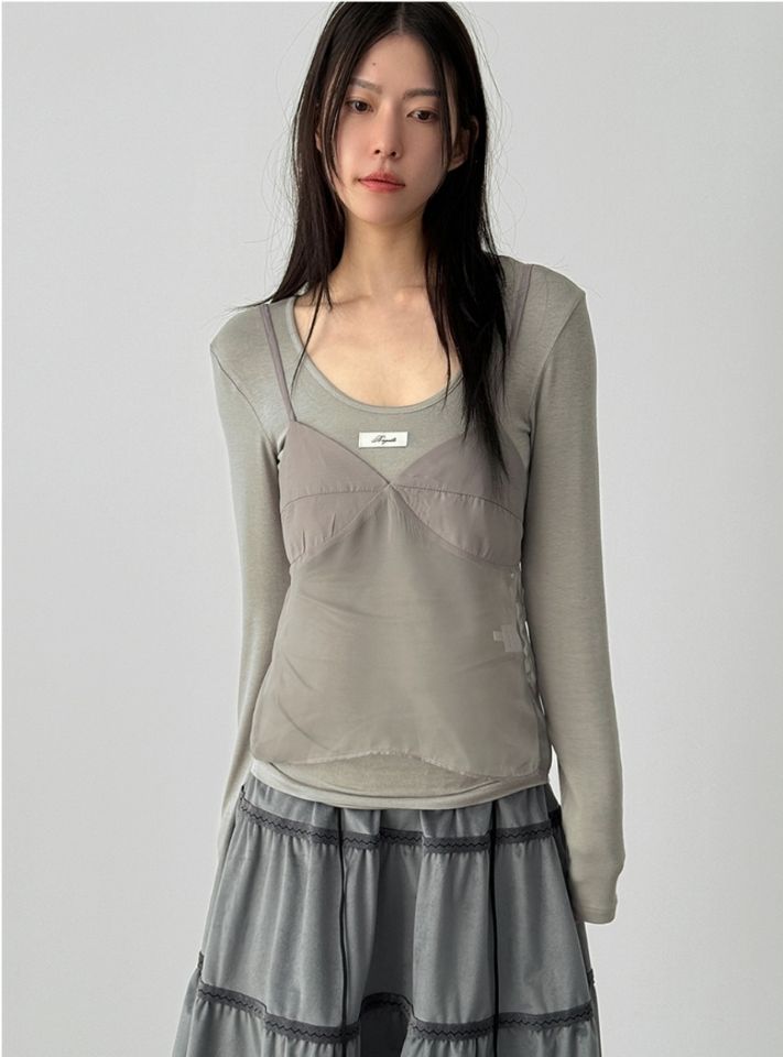 LIVE FOREVER韓國直郵㊣女士新品時尚人氣吊帶背心不含內搭LIVE FOR_EVER吊帶/背心圖色3