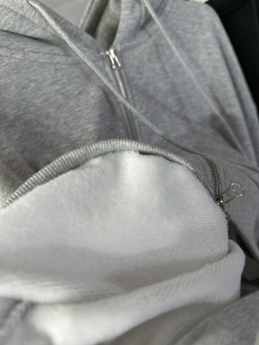 COME OPEN東大門㊣直郵女裝新品25秋冬衛衣連帽拉鏈衫短款貂皮COMP-(COME OPEN)衛衣