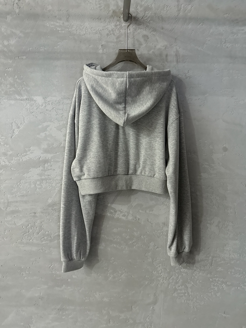 COME OPEN東大門㊣直郵女裝新品25秋冬衛衣連帽拉鏈衫短款貂皮COMP-(COME OPEN)衛衣