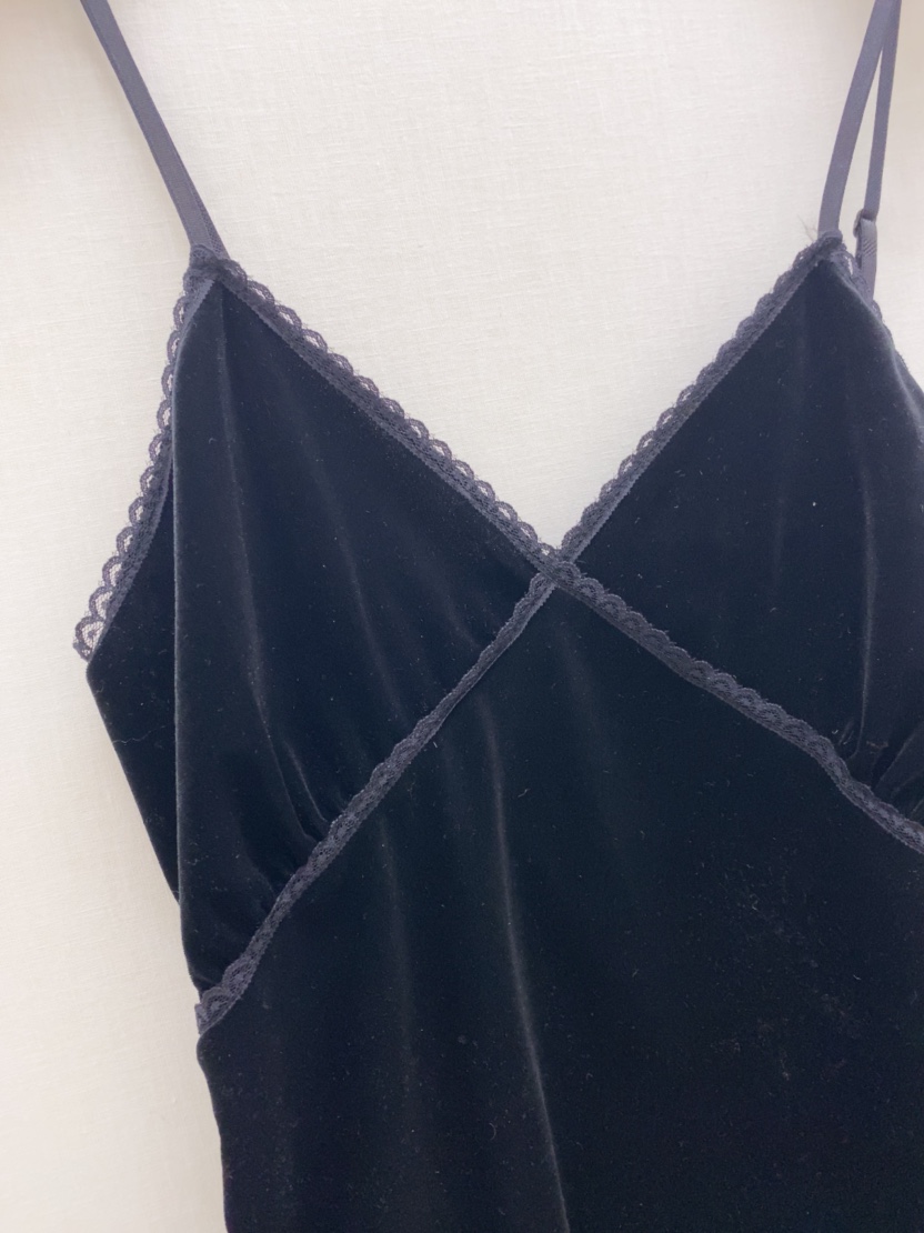 LOVE ROSIE韓國代購㊣女裝新款推薦時尚吊帶背心天鵝絨蕾絲LOVE ROSIE吊帶/背心