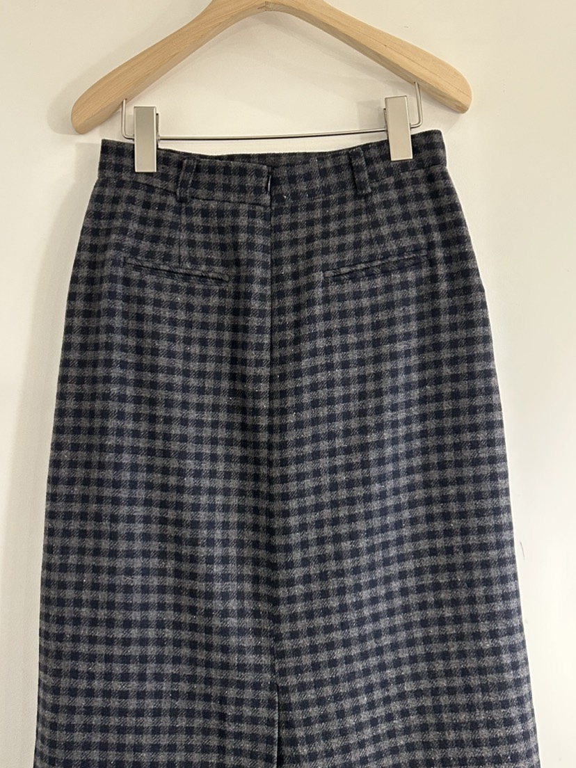 NOTICE東大門㊣實拍女士新款熱賣職業推薦休閑長裙羊毛格紋NOTICE長裙