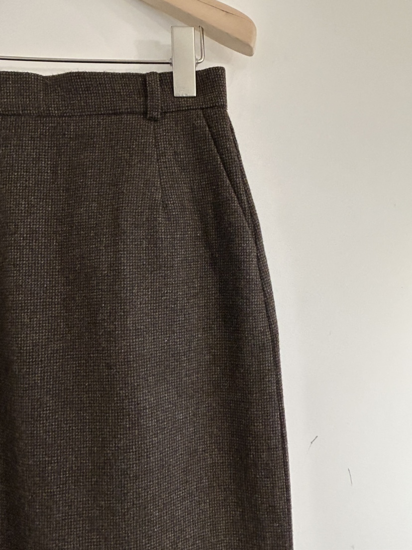 NOTICE東大門㊣實拍女士新款熱賣職業推薦休閑長裙羊毛格紋NOTICE長裙