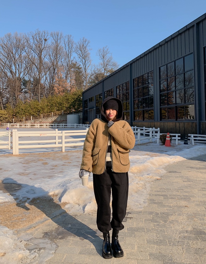 SHOTGUN韓國直郵㊣女裝新品職業真品推薦25秋冬熱賣短款大衣SHOTGUN短款大衣