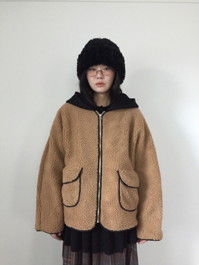 SHOTGUN韓國直郵㊣女裝新品職業真品推薦25秋冬熱賣短款大衣SHOTGUN短款大衣