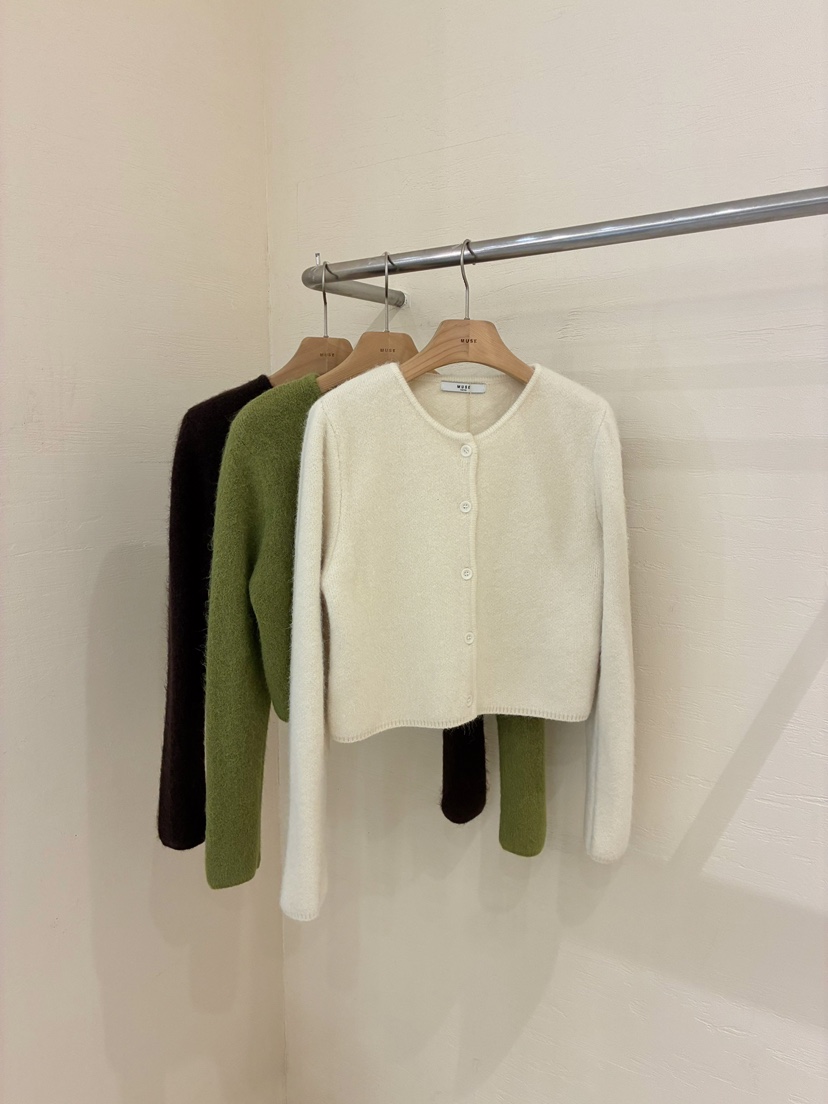 MUSE-P韓國代購㊣女裝新品真品推薦時尚職業休閑針織衫安哥拉MUSE-P針織衫圖色1