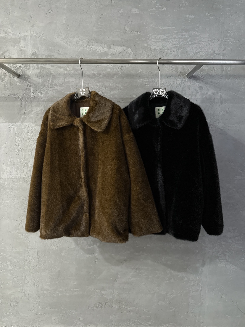COME OPEN韓國直郵㊣女裝新品職業真品時尚休閑短款大衣貂皮COMP-(COME OPEN)短款大衣