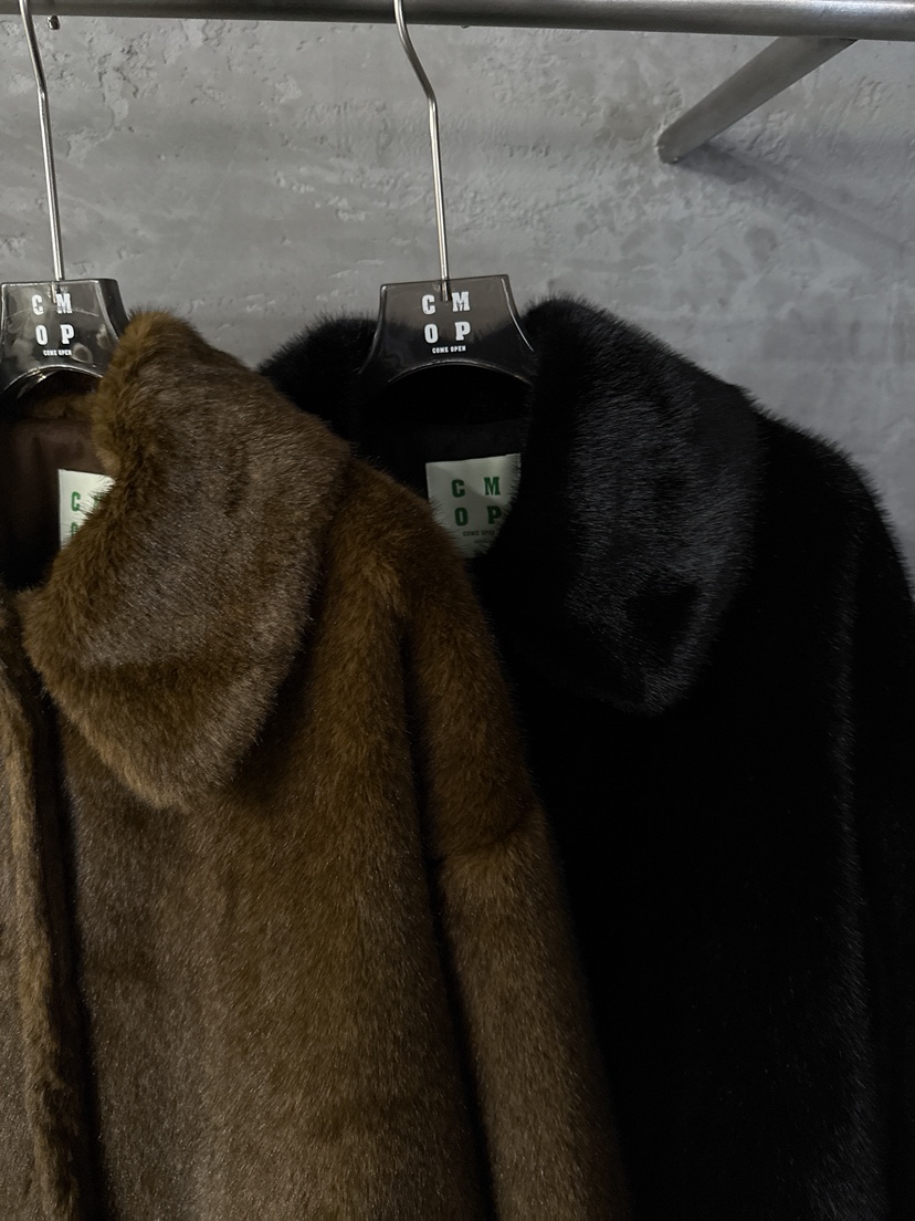 COME OPEN韓國直郵㊣女裝新品職業真品時尚休閑短款大衣貂皮COMP-(COME OPEN)短款大衣