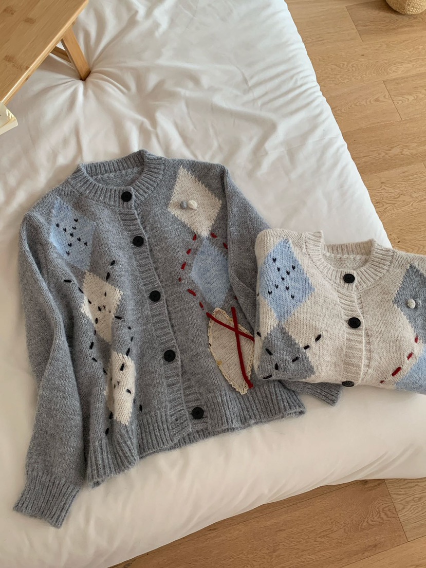 DOUZEMOIS韓國直郵㊣女裝新品人氣熱賣職業25秋冬毛衣羊毛開衫DOUZEMOIS毛衣