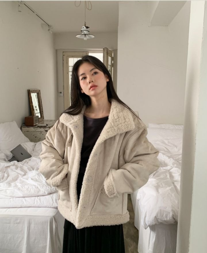 LIVE FOREVER東大門㊣代購女裝新款職業時尚25秋冬短款大衣LIVE FOR_EVER短款大衣