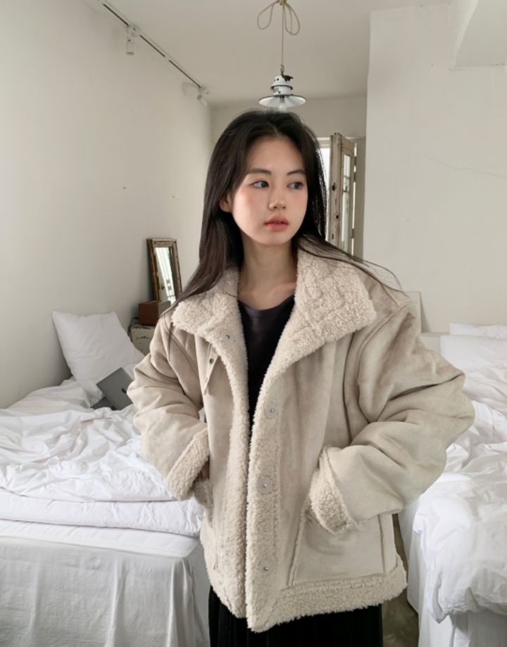 LIVE FOREVER東大門㊣代購女裝新款職業時尚25秋冬短款大衣LIVE FOR_EVER短款大衣