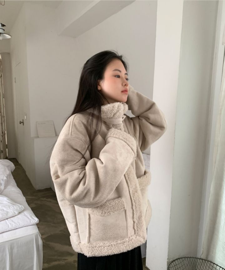 LIVE FOREVER東大門㊣代購女裝新款職業時尚25秋冬短款大衣LIVE FOR_EVER短款大衣