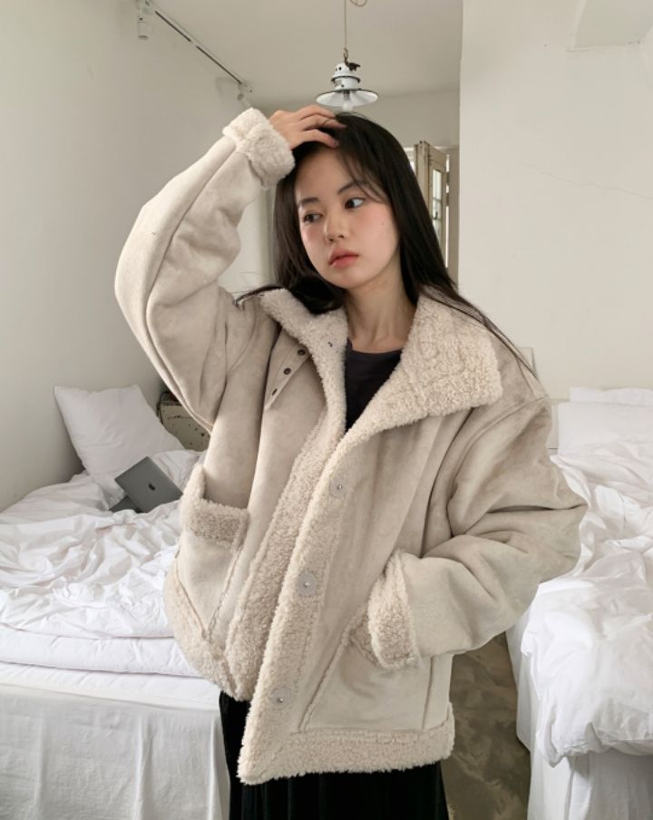 LIVE FOREVER東大門㊣代購女裝新款職業時尚25秋冬短款大衣LIVE FOR_EVER短款大衣