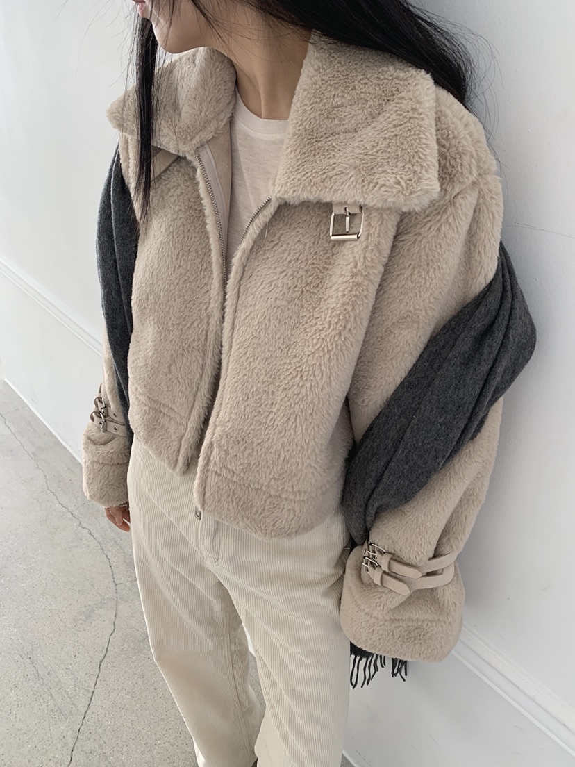 COME OPEN東大門㊣代購女裝新款推薦時尚職業25秋冬短款大衣COMP-(COME OPEN)短款大衣