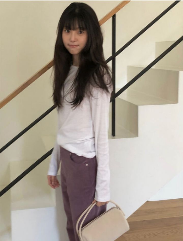 LIVE FOREVER韓國代購㊣女士新款休閑真品人氣25秋冬長袖T恤LIVE FOR_EVER長袖T恤