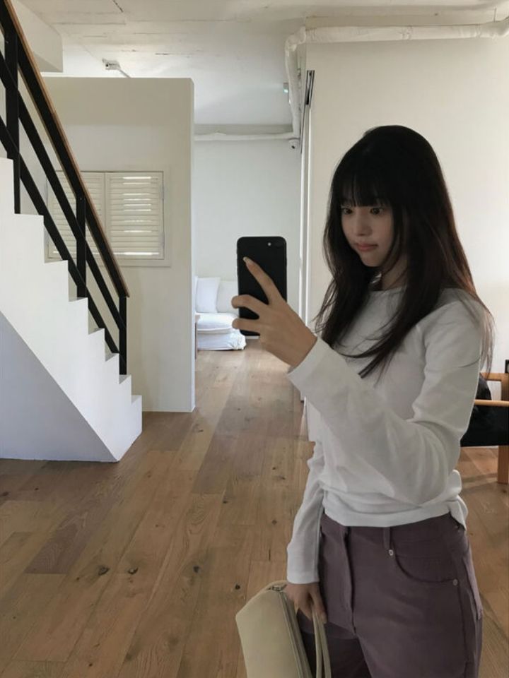 LIVE FOREVER韓國代購㊣女士新款休閑真品人氣25秋冬長袖T恤LIVE FOR_EVER長袖T恤