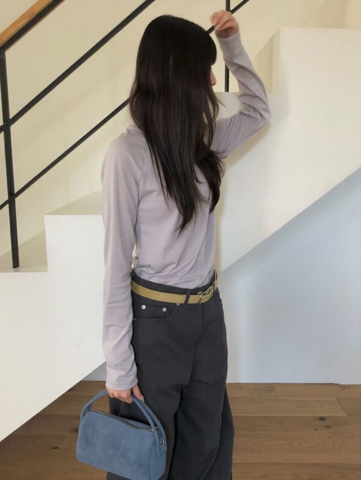 LIVE FOREVER韓國代購㊣女士新款休閑真品人氣25秋冬長袖T恤LIVE FOR_EVER長袖T恤