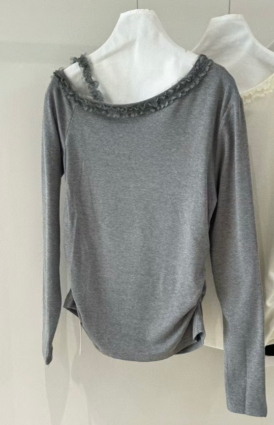 SYMBOL東大門㊣代購女裝新款真品職業時尚人氣推薦長袖T恤蕾絲SYMBOL長袖T恤圖色2