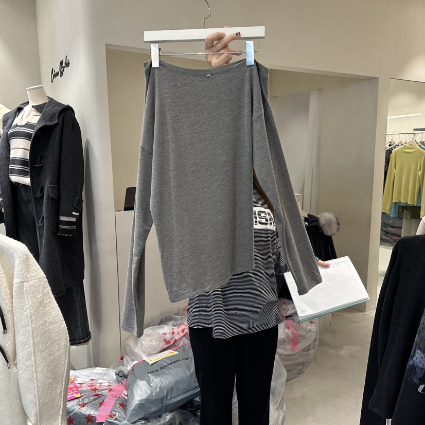 CREME BRULEE東大門㊣實拍女裝新品真品職業時尚人氣長袖T恤CREME BRULEE/DH長袖T恤