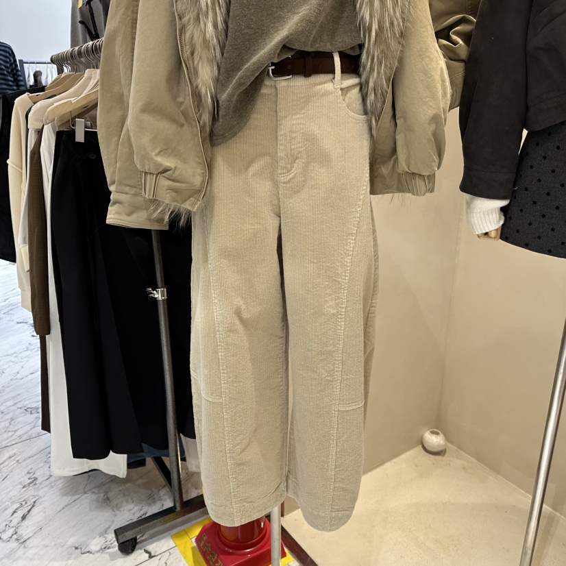 CREME BRULEE韓國直郵㊣女士新品25秋冬休閑褲不含腰帶燈芯絨CREME BRULEE/DH休閑褲圖色1