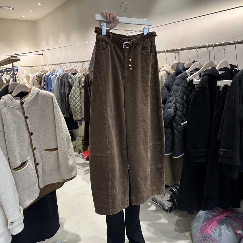 CREME BRULEE韓國直郵㊣女士新品25秋冬休閑褲不含腰帶燈芯絨CREME BRULEE/DH休閑褲圖色2