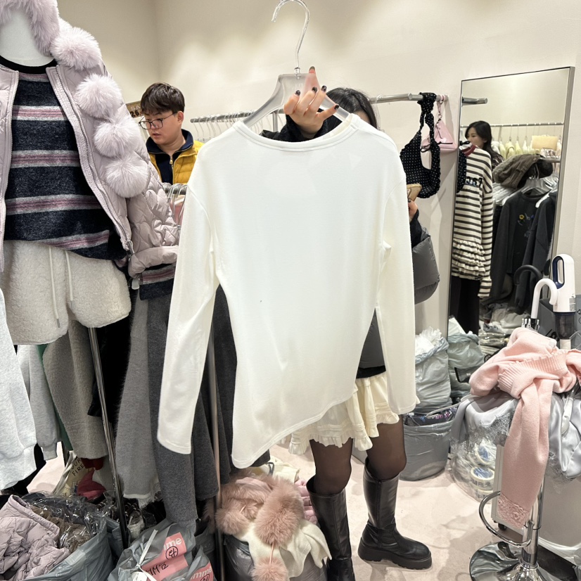 MIMME韓國代購㊣女士新品推薦真品25秋冬人氣時尚熱賣長袖T恤MIMME長袖T恤