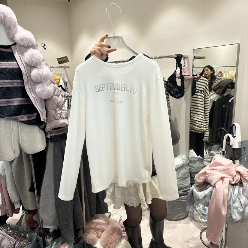 MIMME韓國代購㊣女士新品推薦真品25秋冬人氣時尚熱賣長袖T恤MIMME長袖T恤圖色1