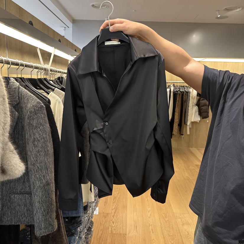 LEFANCY韓國代購㊣女士新品熱賣職業時尚真品休閑襯衫蕾絲衫LEFANCY襯衫/蕾絲衫圖色2