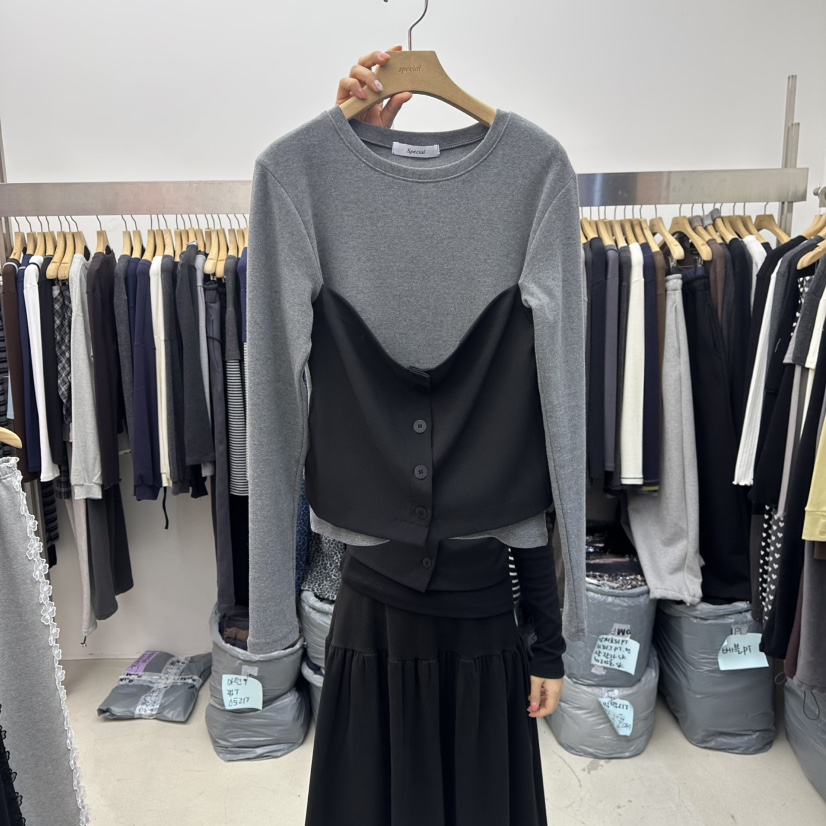 SPECIAL東大門㊣實拍女士新款推薦人氣職業時尚休閑長袖T恤SPECIAL長袖T恤圖色2