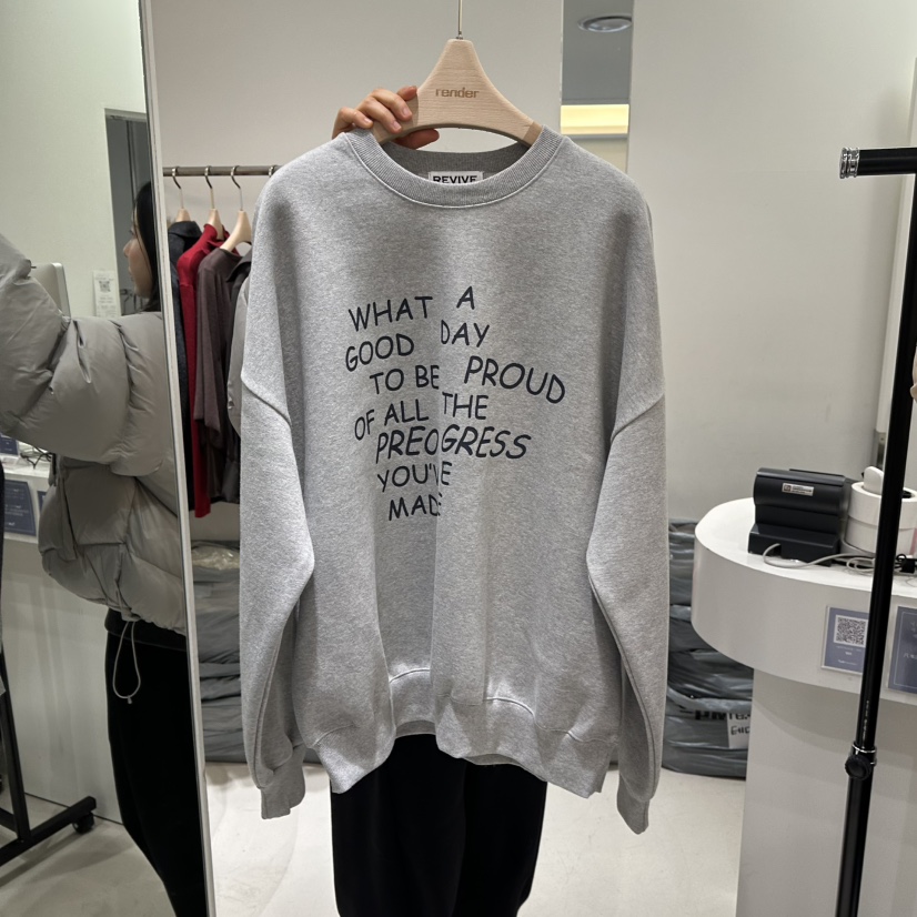 RENDER東大門㊣實拍女裝新款人氣25秋冬熱賣推薦時尚真品衛衣RENDER衛衣圖色2