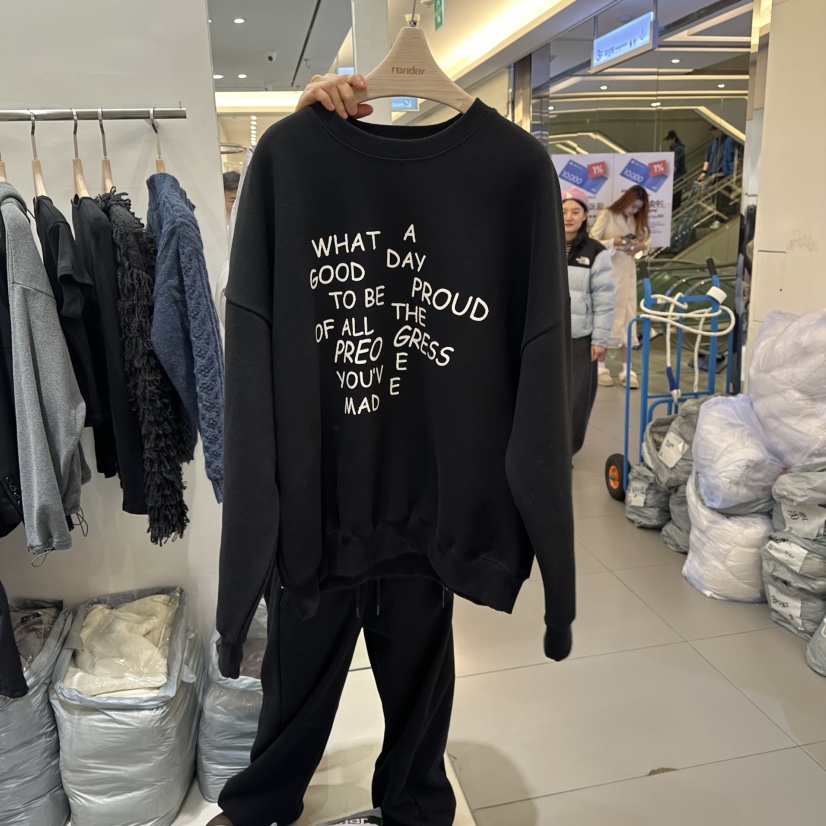 RENDER東大門㊣實拍女裝新款人氣25秋冬熱賣推薦時尚真品衛衣RENDER衛衣圖色3