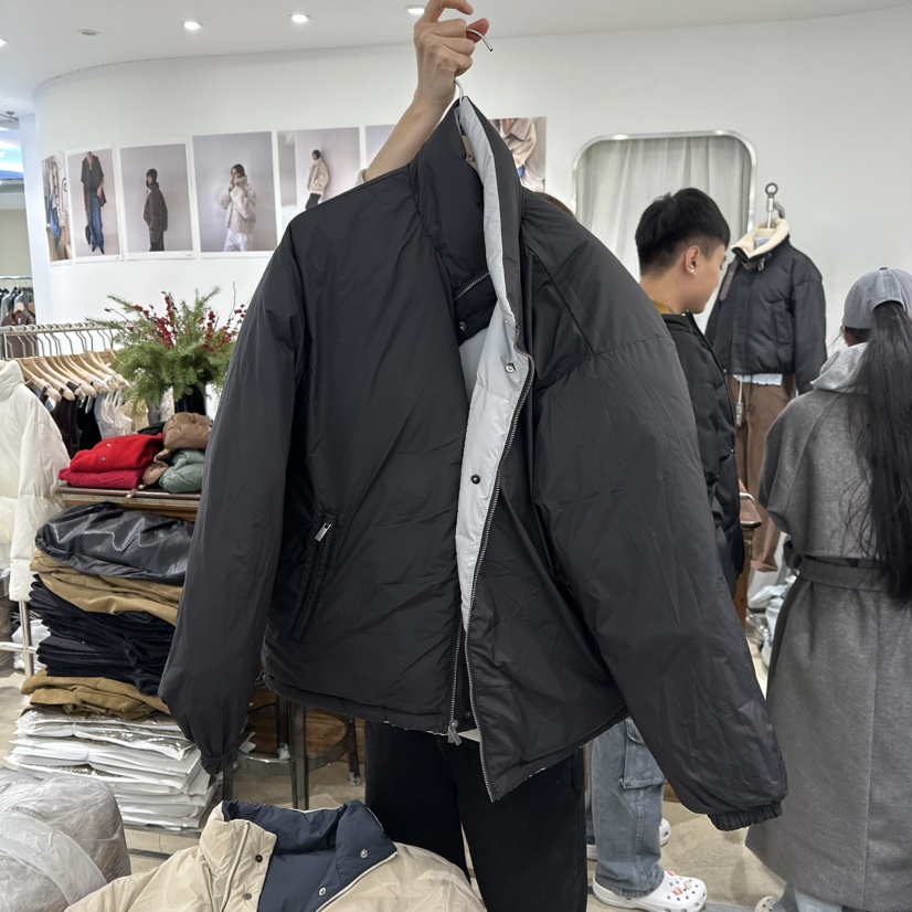 ACKER東大門㊣代購女裝新款人氣短款羽絨服兩面穿填充雙面鵝絨ACKER短款羽絨服