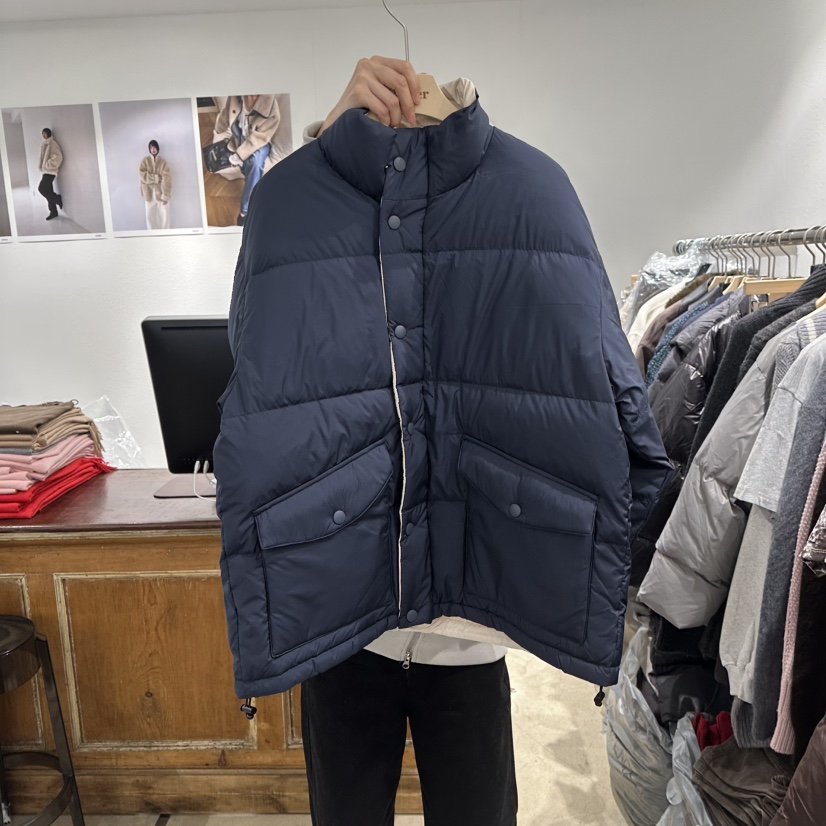 ACKER東大門㊣代購女裝新款人氣短款羽絨服兩面穿填充雙面鵝絨ACKER短款羽絨服圖色1