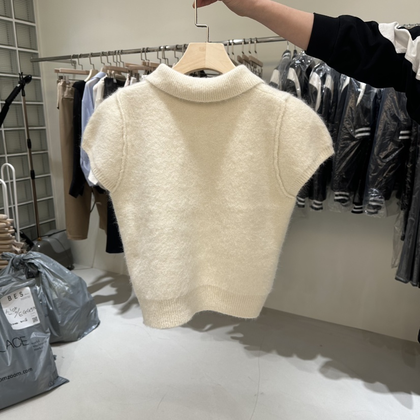 BES東大門㊣實拍女士新品推薦休閑職業25秋冬熱賣毛衣安哥拉BES SEOUL毛衣