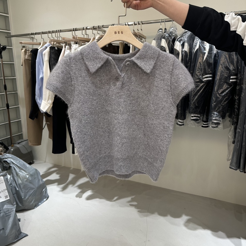 BES東大門㊣實拍女士新品推薦休閑職業25秋冬熱賣毛衣安哥拉BES SEOUL毛衣圖色2