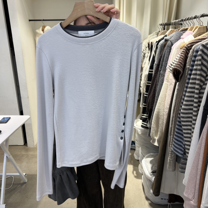 IR BIEN/BIENBIEN韓國代購㊣女士新款真品人氣25秋冬長袖T恤IR BIEN/BIENBIEN長袖T恤圖色2