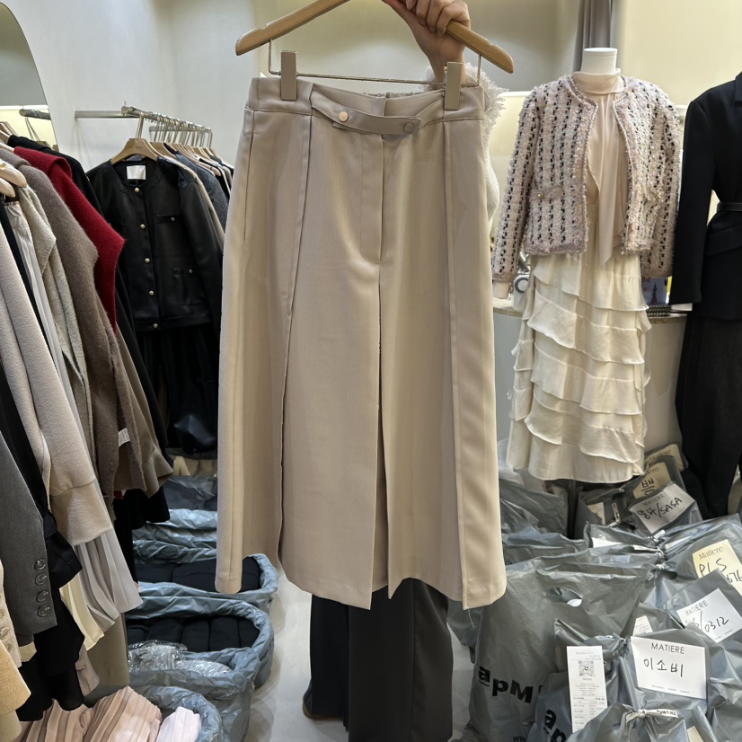 MATIERE東大門㊣直郵女士新品真品推薦職業25秋冬時尚休閑長裙MATIERE長裙圖色1