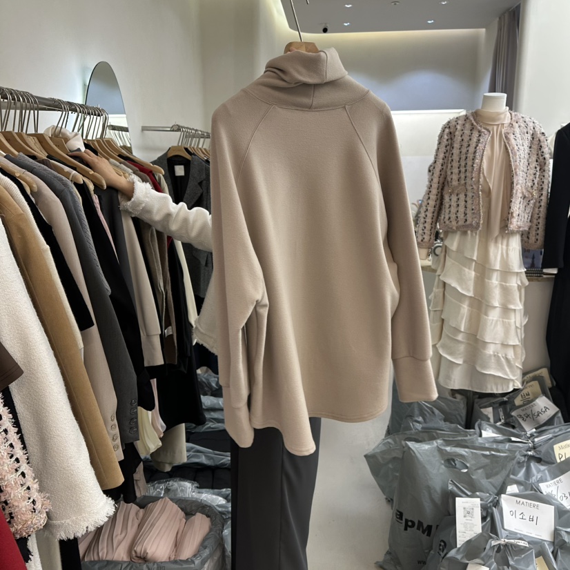MATIERE東大門㊣直郵女士新品時尚25秋冬人氣真品長袖T恤羊毛MATIERE長袖T恤