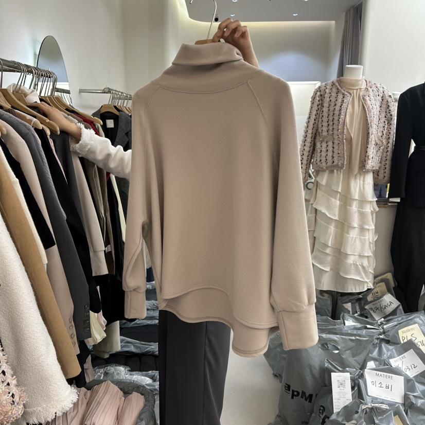 MATIERE東大門㊣直郵女士新品時尚25秋冬人氣真品長袖T恤羊毛MATIERE長袖T恤圖色1