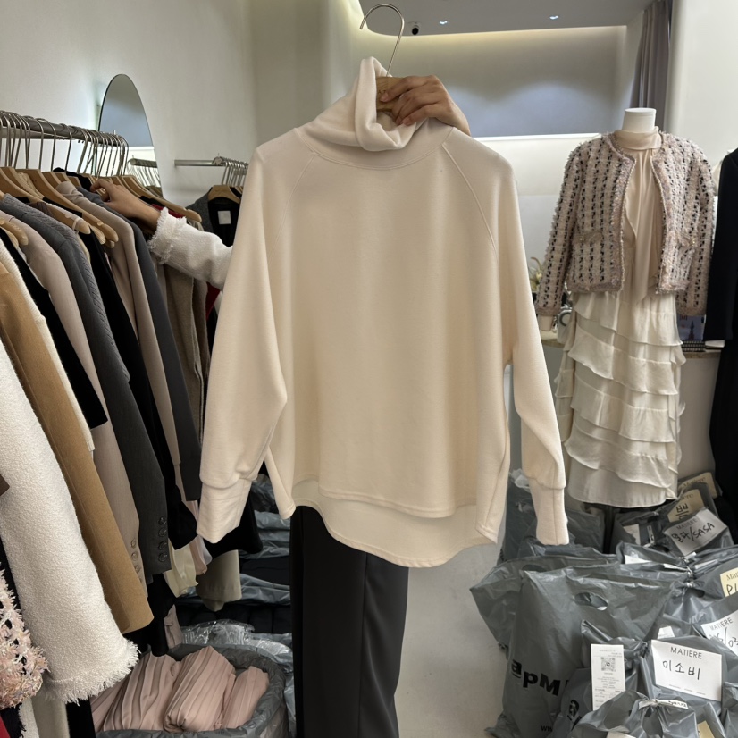 MATIERE東大門㊣直郵女士新品時尚25秋冬人氣真品長袖T恤羊毛MATIERE長袖T恤圖色3