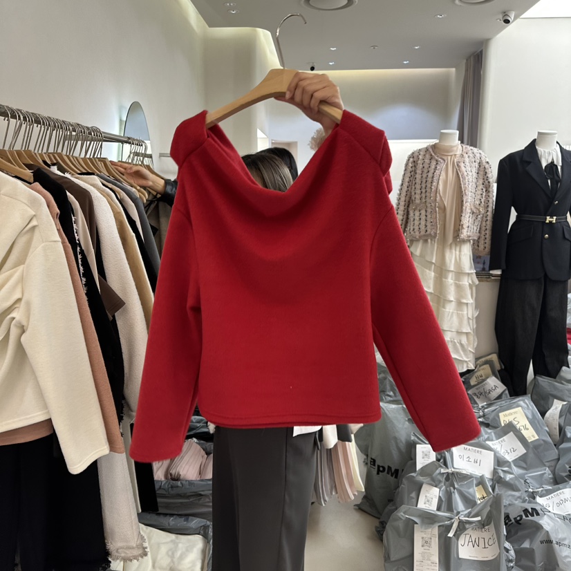 MATIERE東大門㊣實拍女士新品25秋冬真品熱賣職業人氣長袖T恤MATIERE長袖T恤