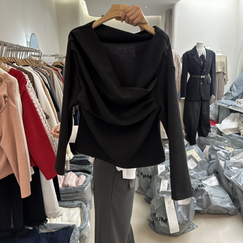 MATIERE東大門㊣實拍女士新品25秋冬真品熱賣職業人氣長袖T恤MATIERE長袖T恤圖色3