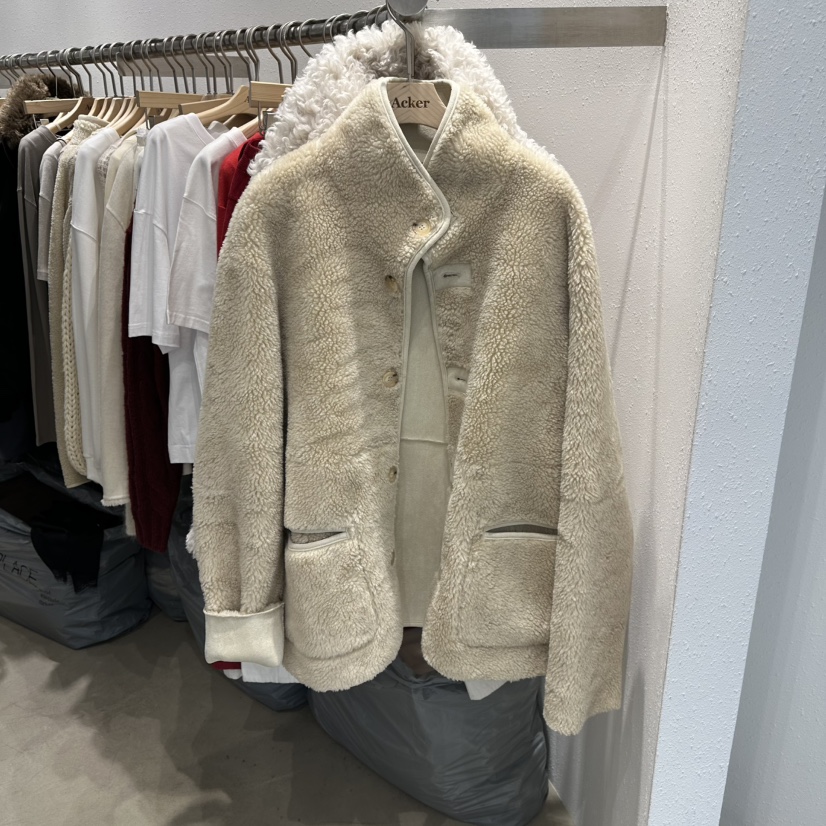 ACKER東大門㊣代購女裝新款時尚25秋冬真品人氣短款大衣兩面穿ACKER短款大衣圖色1