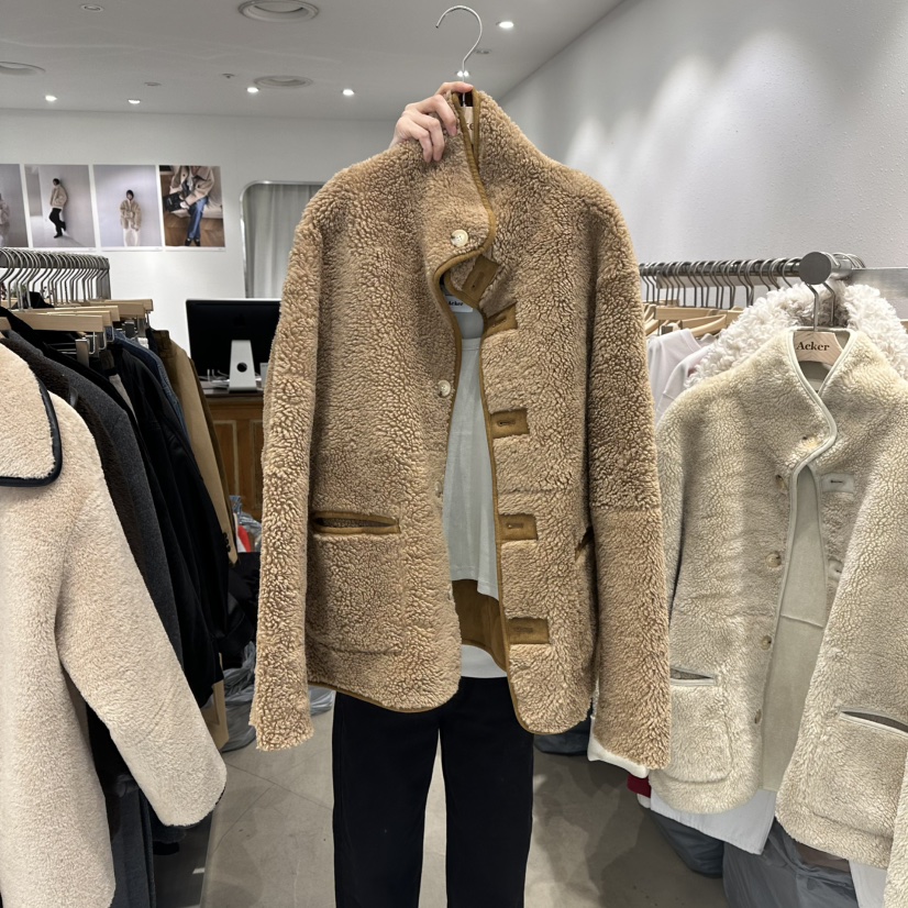 ACKER東大門㊣代購女裝新款時尚25秋冬真品人氣短款大衣兩面穿ACKER短款大衣圖色2