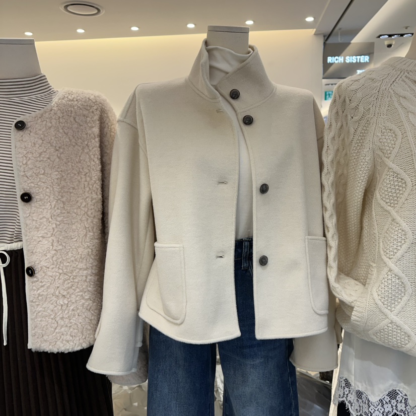 RICH SISTER東大門㊣實拍女裝新品熱賣時尚人氣職業夾克高領RICH SISTER夾克圖色1