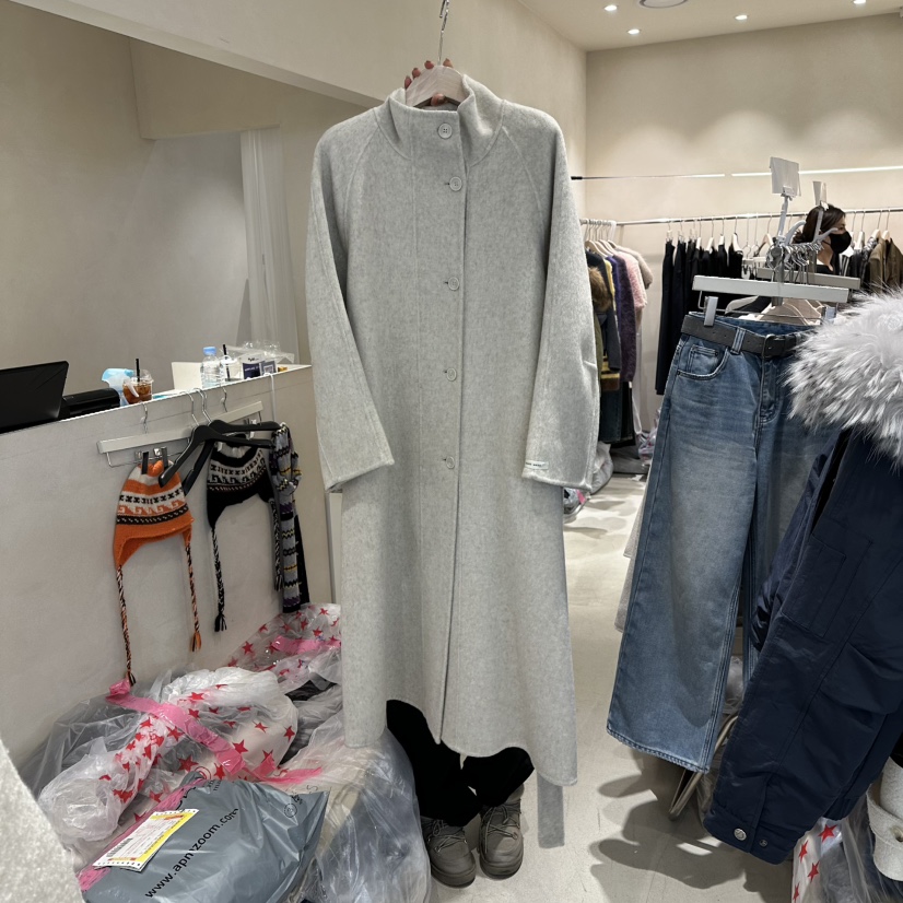 CREME BRULEE韓國直郵㊣女裝新品休閑職業中長款大衣含腰帶CREME BRULEE/DH中長款大衣圖色1