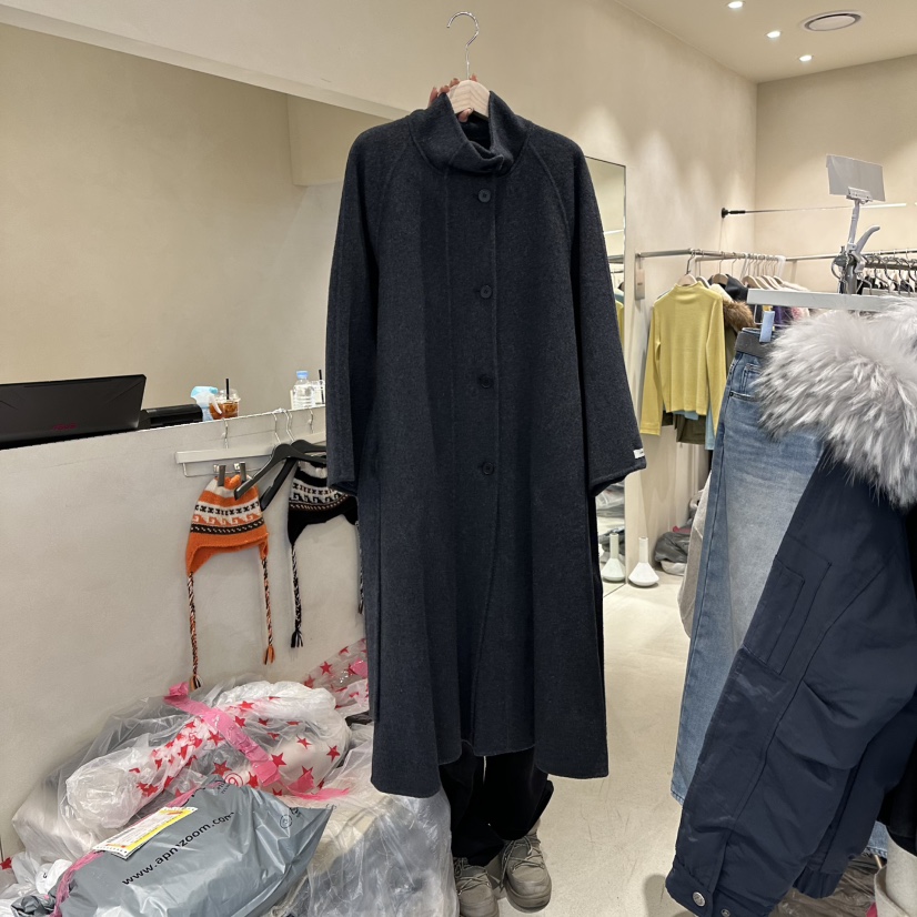 CREME BRULEE韓國直郵㊣女裝新品休閑職業中長款大衣含腰帶CREME BRULEE/DH中長款大衣圖色2