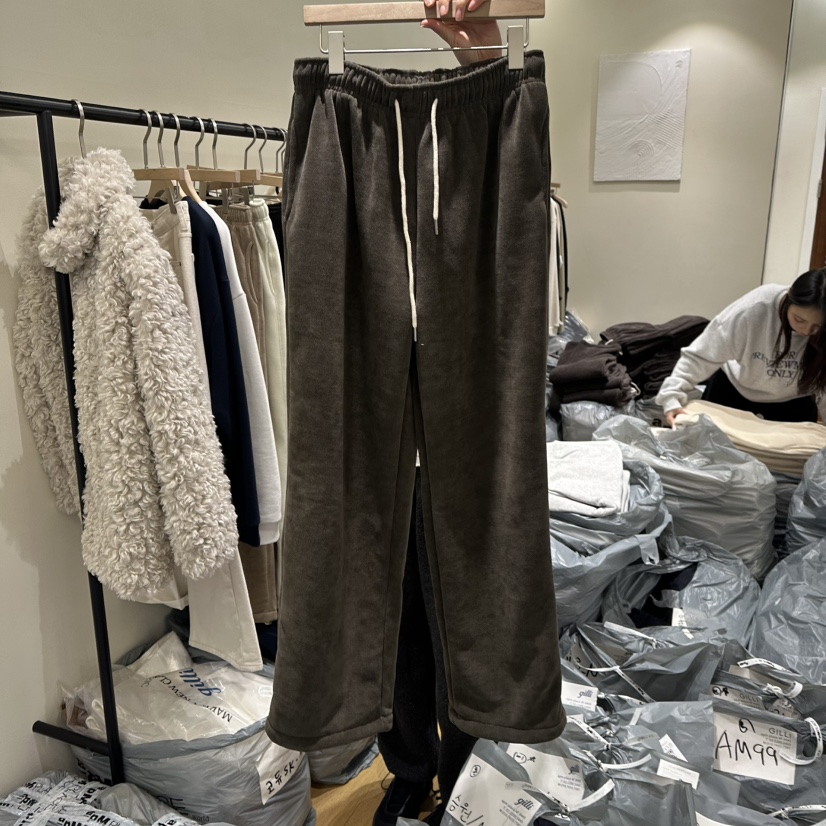 GILLI韓國直郵㊣女裝新品推薦時尚休閑真品25秋冬休閑褲加絨GILLI休閑褲圖色3