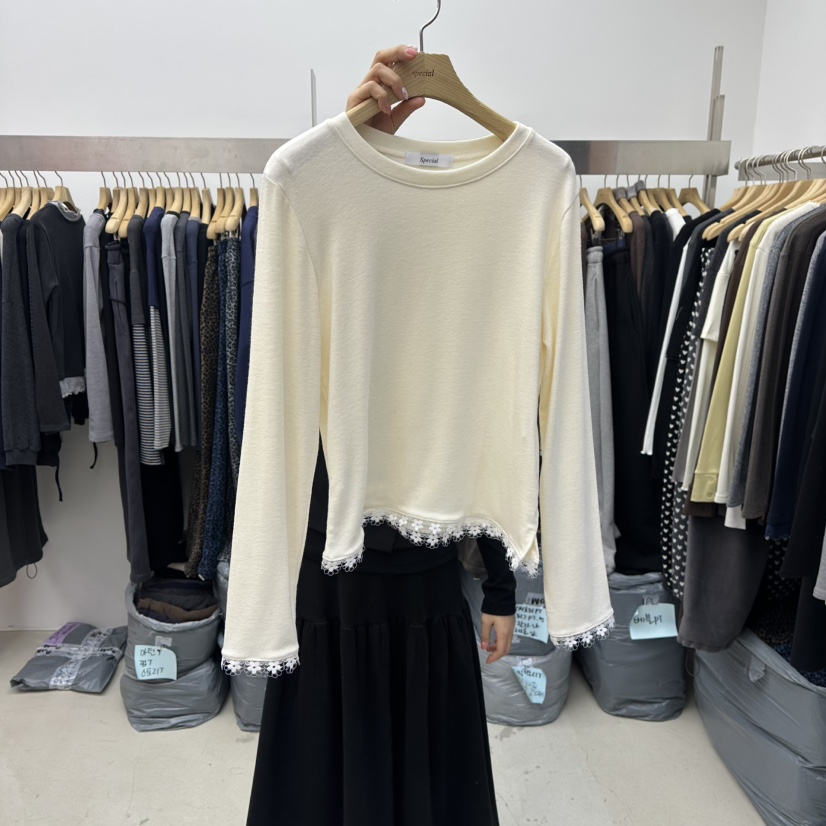 SPECIAL韓國代購㊣女裝新款25秋冬推薦熱賣休閑時尚長袖T恤SPECIAL長袖T恤圖色1