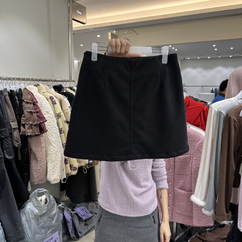 BENE東大門㊣實拍女裝新款人氣休閑時尚25秋冬半身裙中短裙羊毛BENE半身裙/中短裙